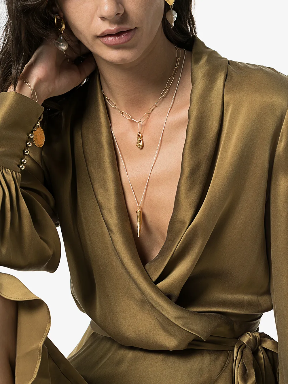 Women Alighieri 24kt Gold-plated Hand Of Protection Necklace - Image 2