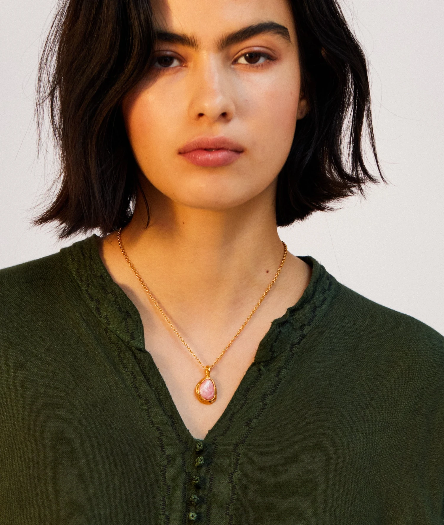 The Droplet Of Skies Rhodochrosite Necklace - Image 2