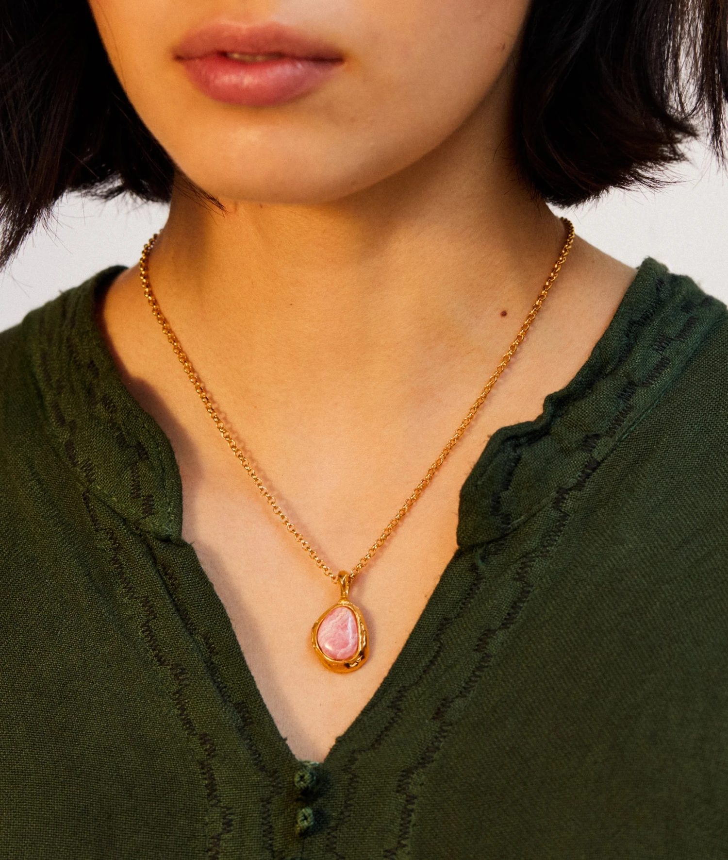The Droplet Of Skies Rhodochrosite Necklace - Image 4