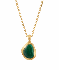 The Droplet Of The Mountain Malachite Necklace